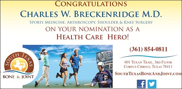 Congratulations Dr. Breckenridge on your nomination as a Health Care Hero!