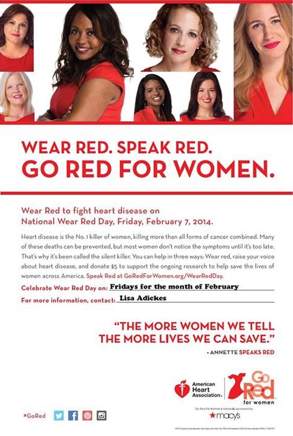 The staff at South Texas Bone & Joint and Corpus Christi MRI Center are participating in the Go Red campaign for Heart Disease for the month of February. Go Red for Women!